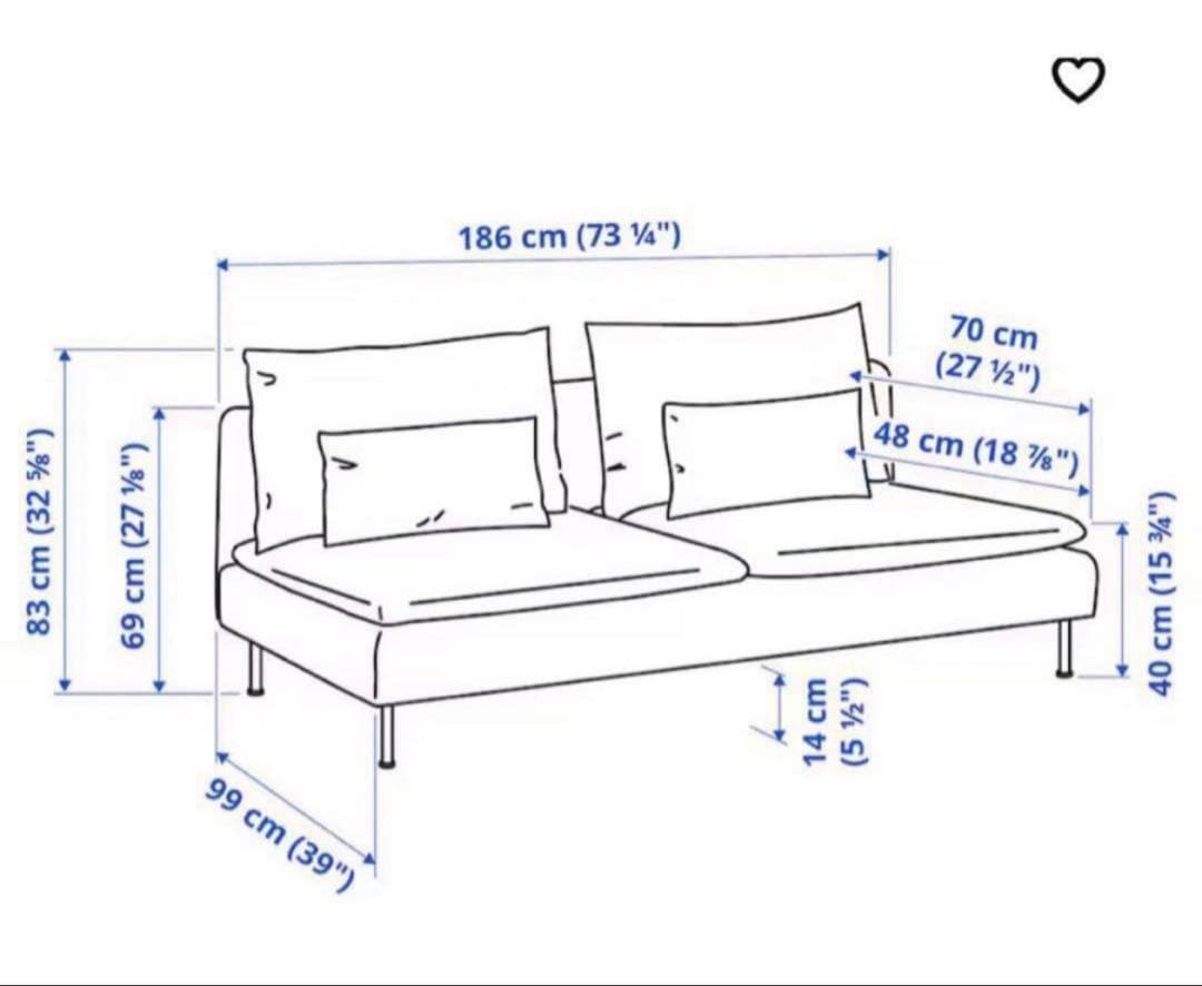 イケア / ソーデルハムン / 3人掛けソファ