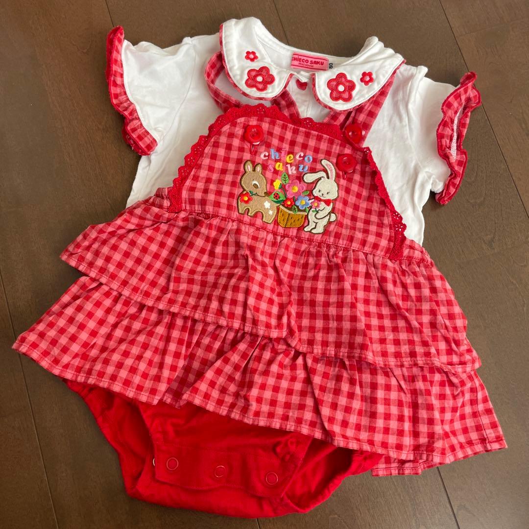 ミキハウス チエコサク トップス オーバーオール セット