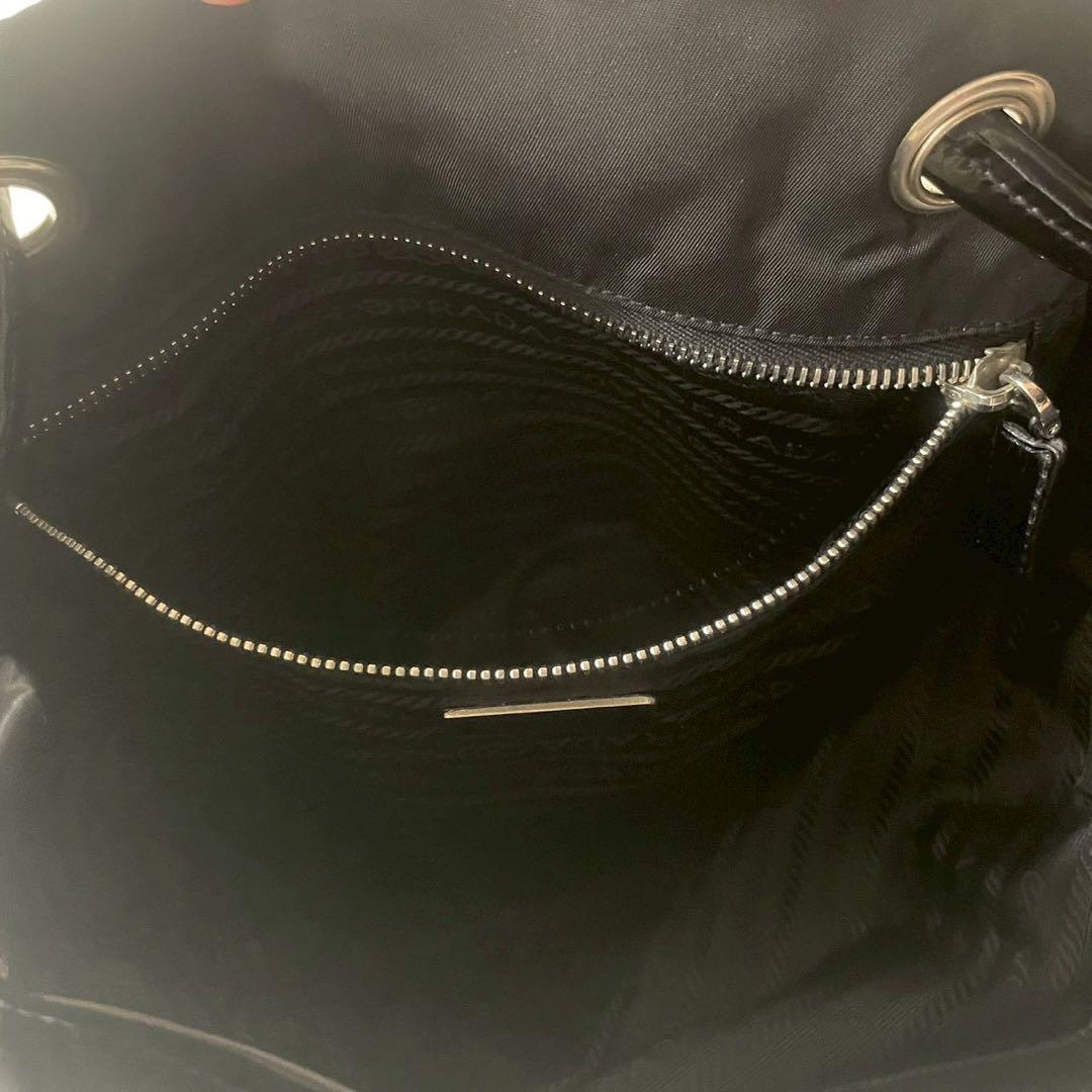 【超希少デザイン】PRADAトートバッグ エナメルショルダー ナイロンブラック☆