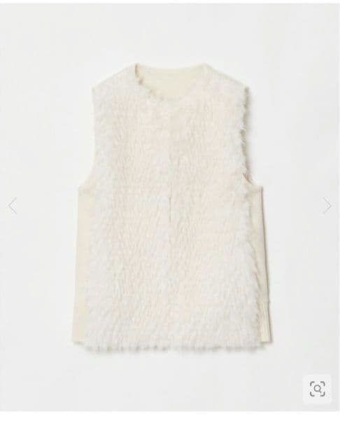 allureville　ジャガードフェイクファーコンビニットジレ