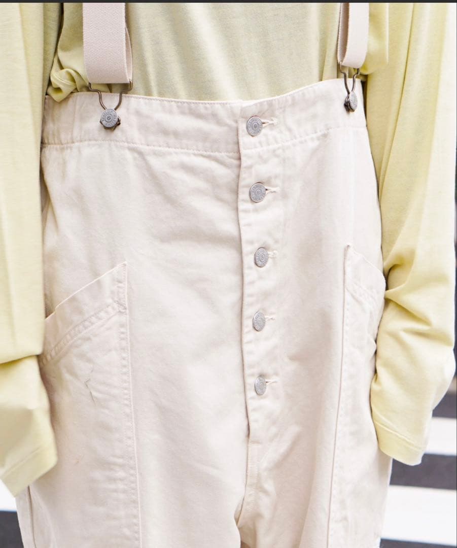 HARVESTY チノサスペンダーガーデンパンツ