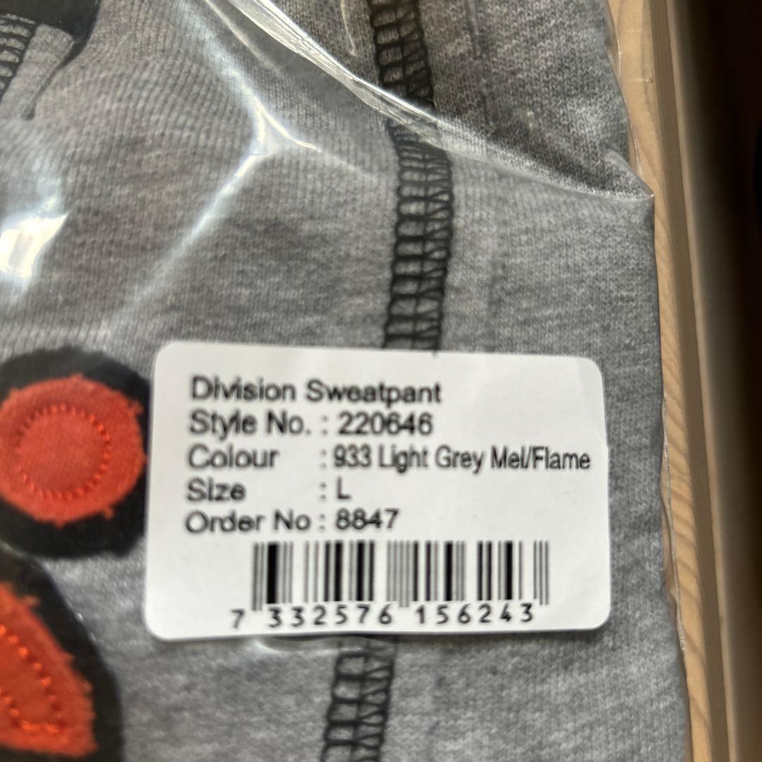Gasp Division sweatpant, グレー/オレンジ L