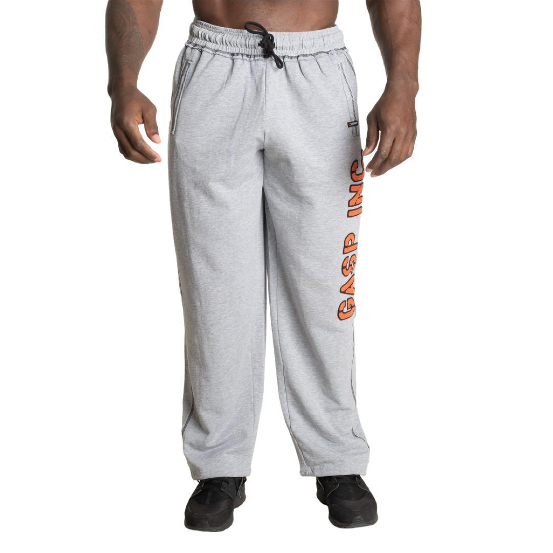 Gasp Division sweatpant, グレー/オレンジ L
