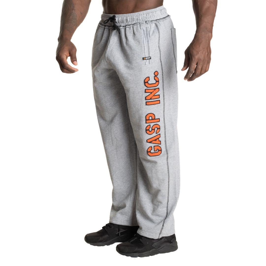 Gasp Division sweatpant, グレー/オレンジ L