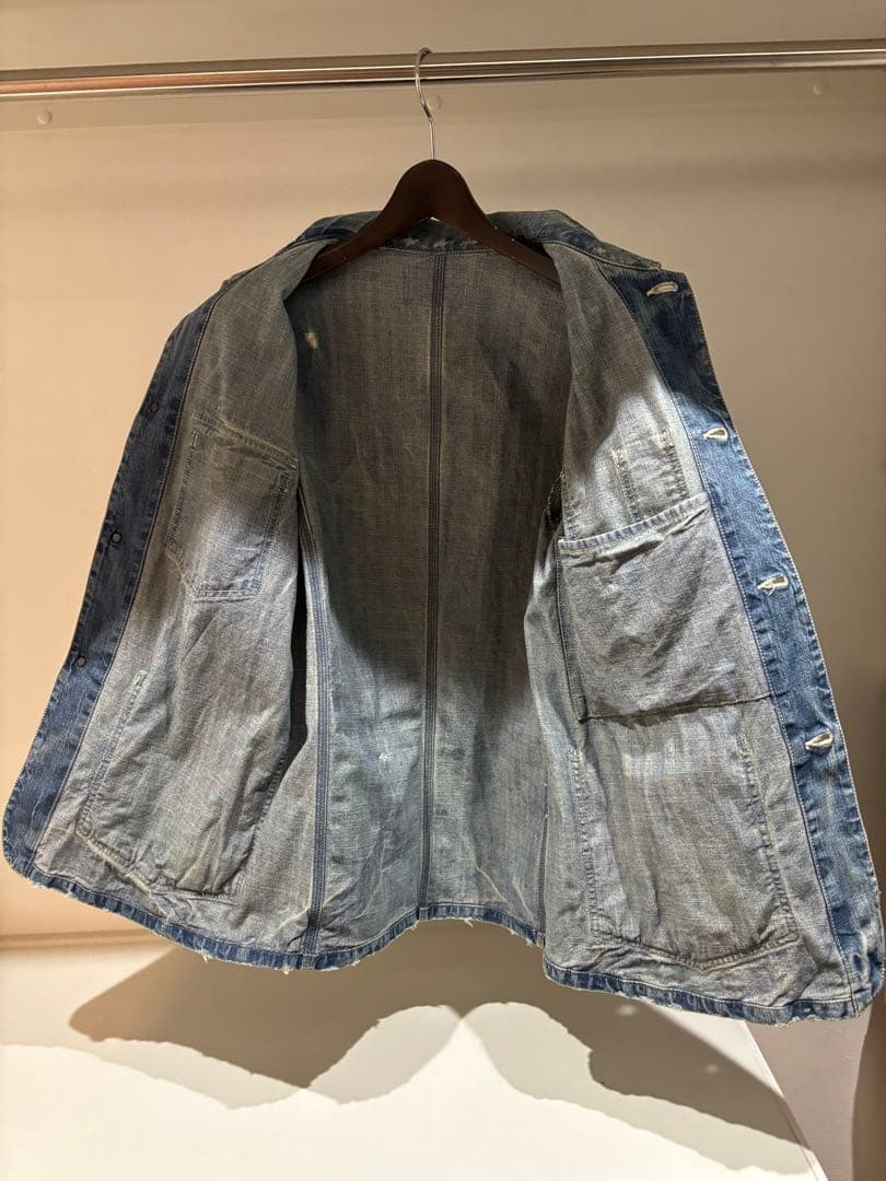 や*ぺ様 30s〜40s カバーオール　月桂樹ドーナツボタン　メーカー不明