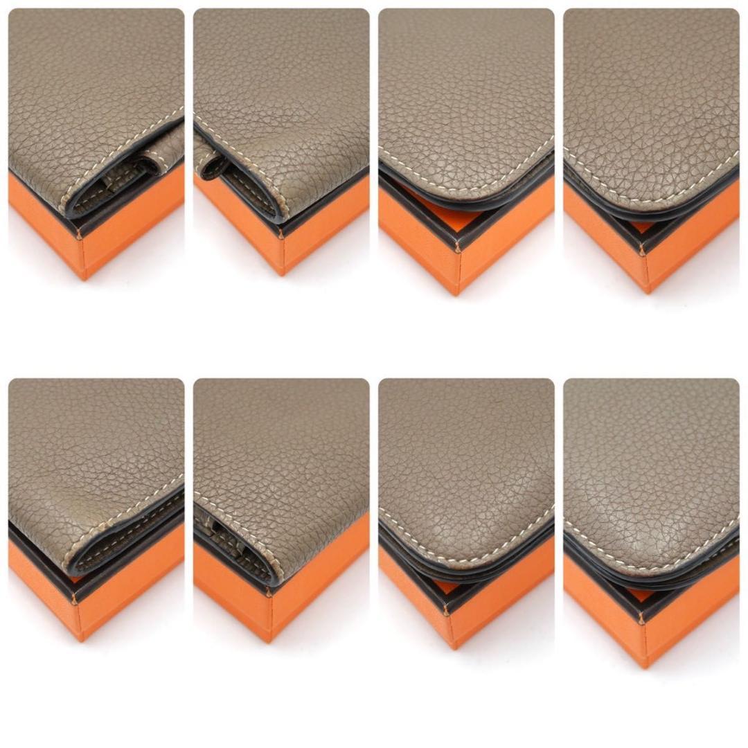 エルメス ドゴンGM 長財布 エトゥープ デュオ トゴ 二つ折り財布