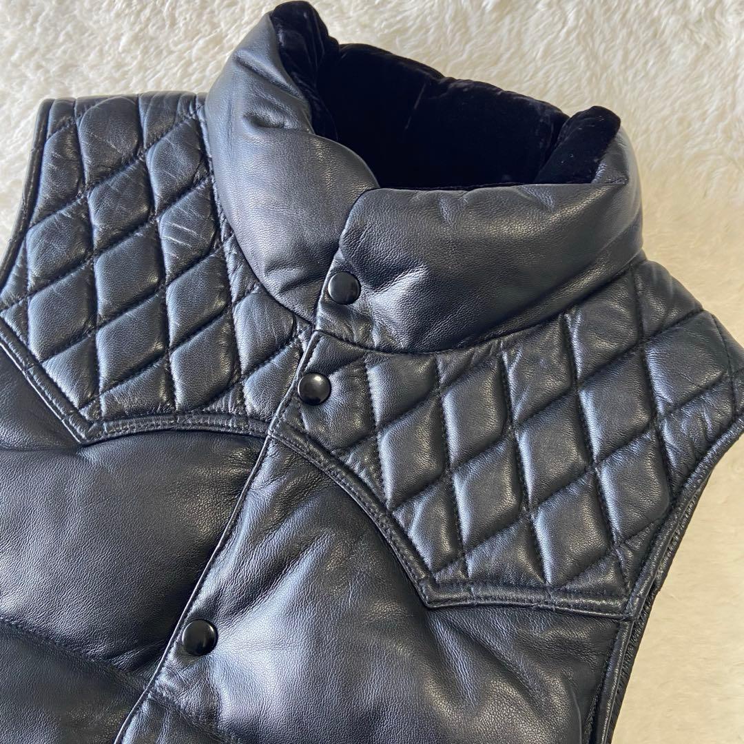 liugoo leathers リューグーレザーズ ラムスキン羊革 ダウンベスト