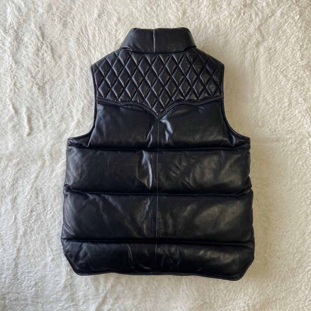 liugoo leathers リューグーレザーズ ラムスキン羊革 ダウンベスト