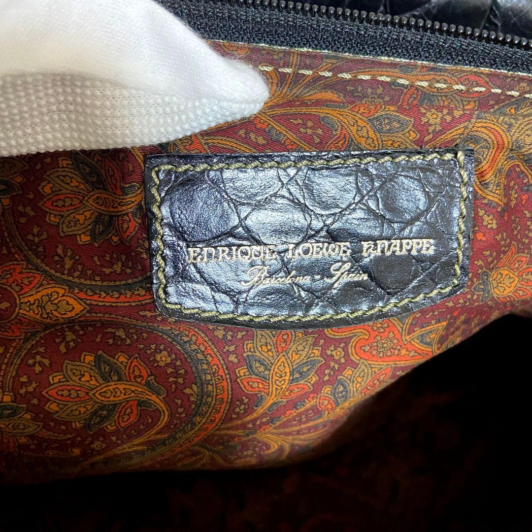 【希少】ENRIQUE LOEWE KNAPPE　クロコ型押し　ショルダーバッグ