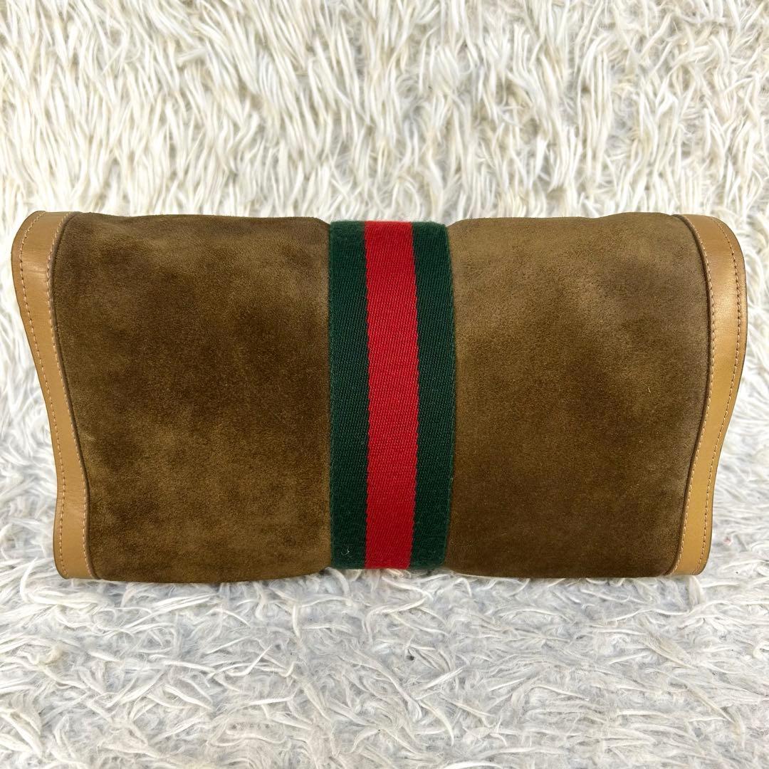 GUCCI クラッチバッグ シェリーライン インターロッキング 総柄 スエード