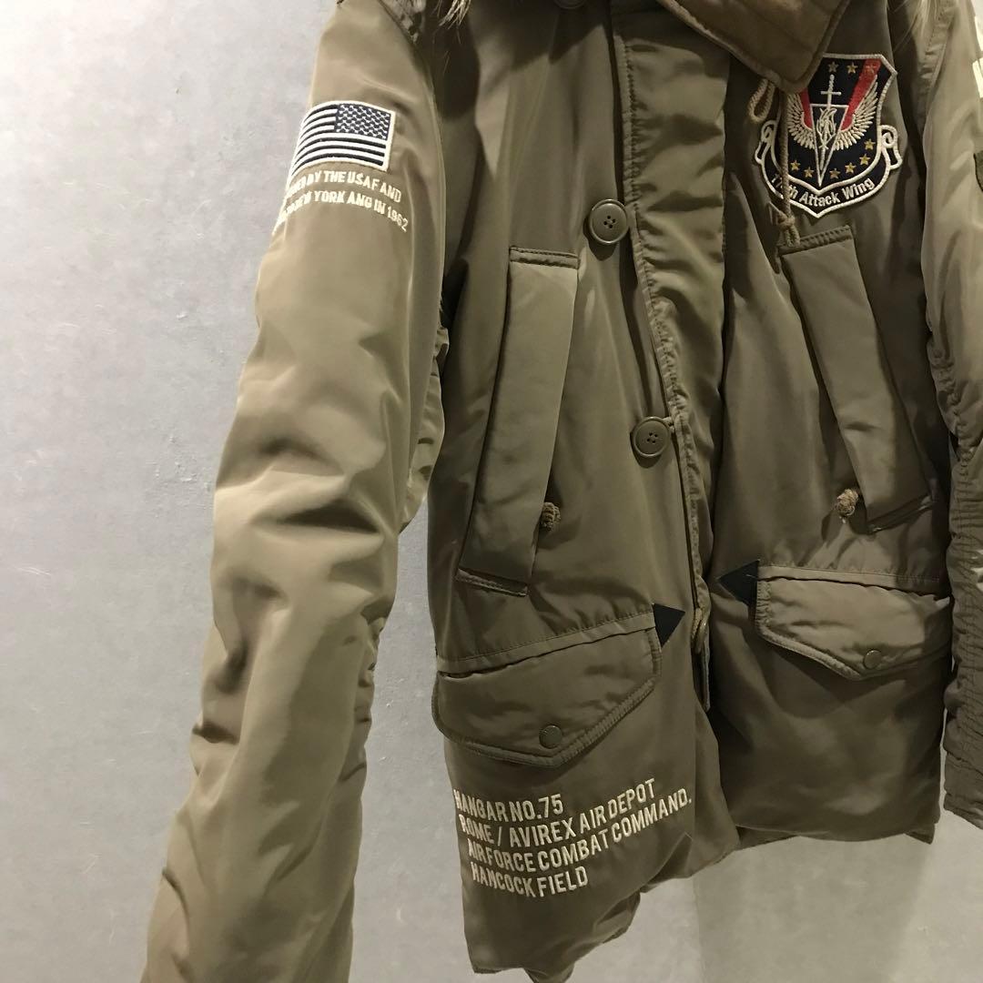 AVIREX N-3B フライトジャケット フルデコ レア カーキ M