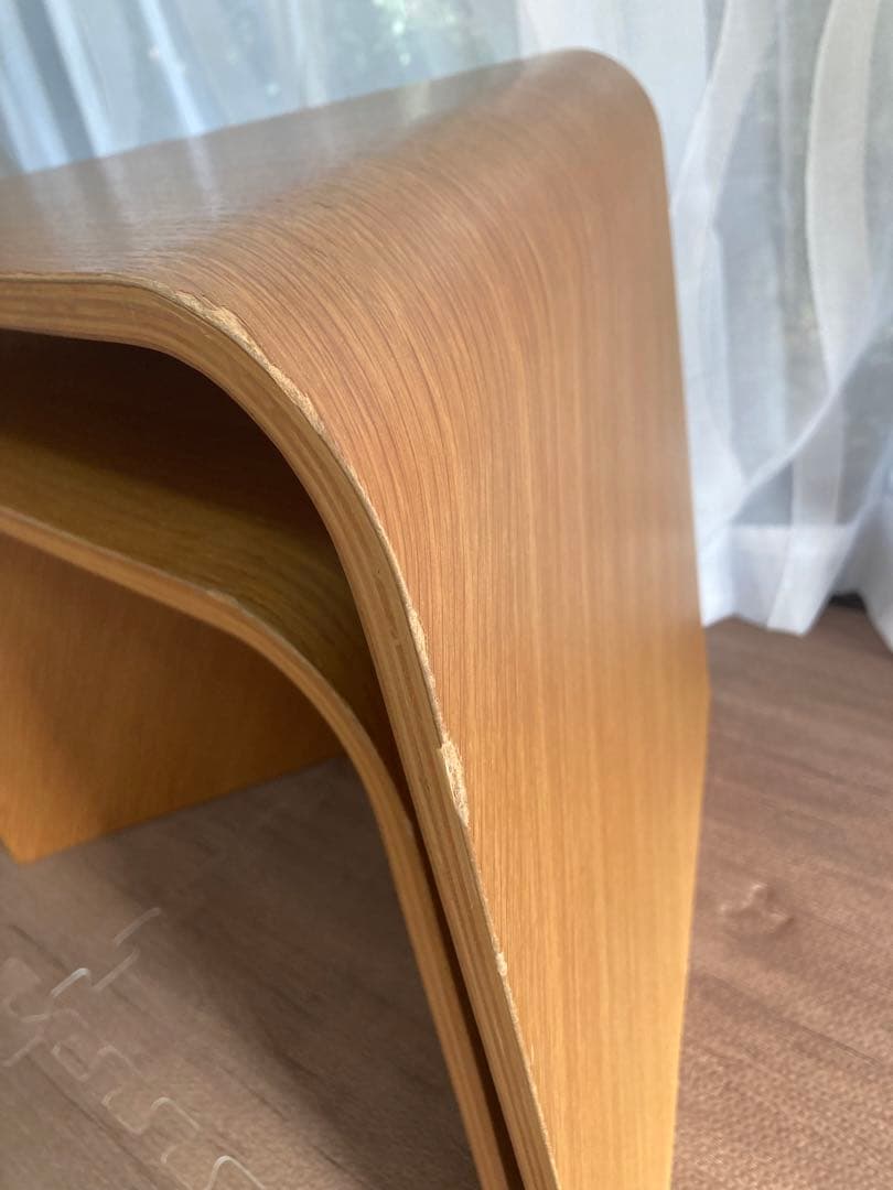 超超超激レア 廃盤 無印良品 重なるテーブルベンチ・成型合板・オーク材 MUJI