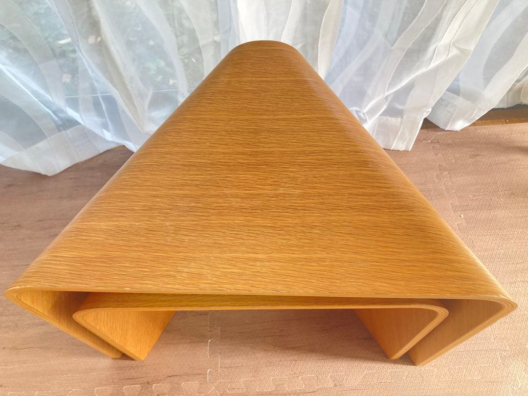 超超超激レア 廃盤 無印良品 重なるテーブルベンチ・成型合板・オーク材 MUJI