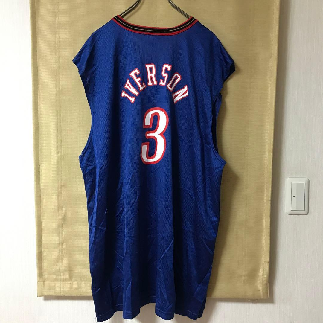 Champion SIXERS ゲームシャツ IVERSON アイバーソン3