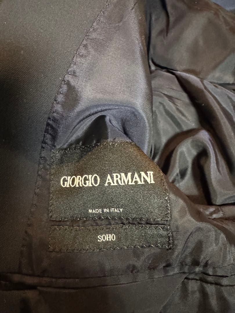 美品！ジョルジオアルマーニ SOHO ネイビー無地スーツ48