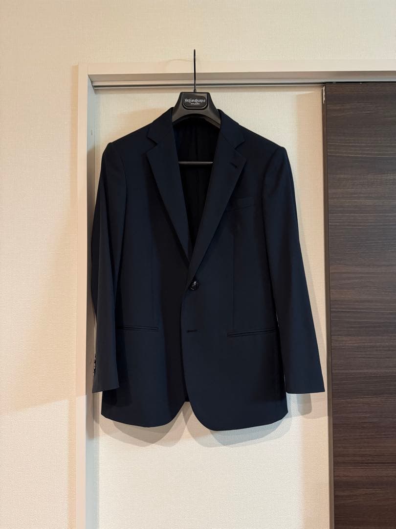 美品！ジョルジオアルマーニ SOHO ネイビー無地スーツ48