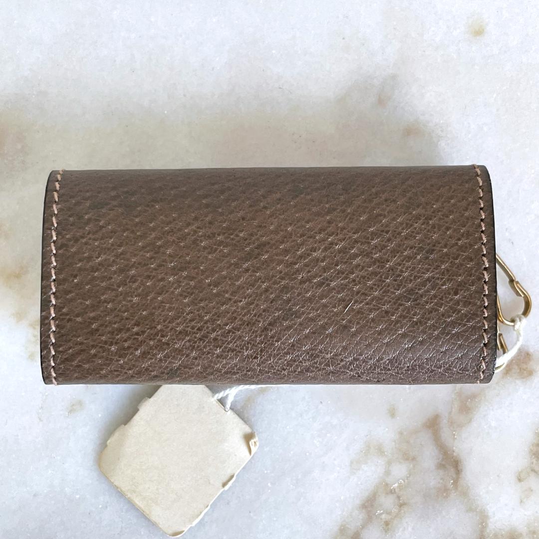 未使用品☆GUCCI オールドグッチ レザー3連キーケース 茶 イタリア製