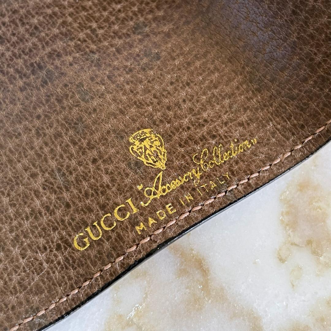 未使用品☆GUCCI オールドグッチ レザー3連キーケース 茶 イタリア製
