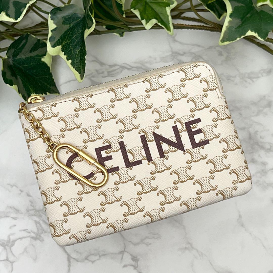 セリーヌ パース キュイル トリオンフ ケース ホワイト