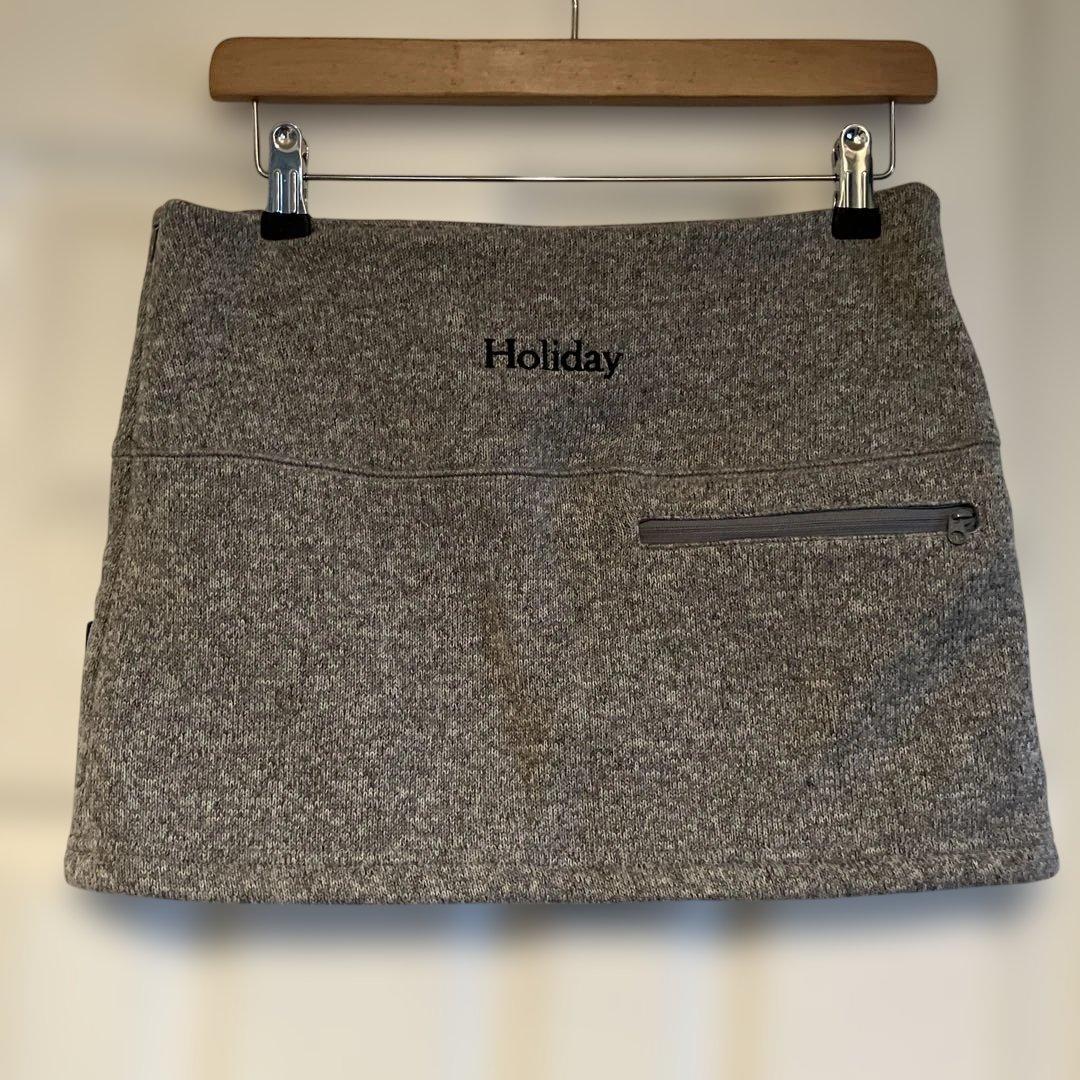 HOLIDAY サーマルプロフリーススカート　グレー