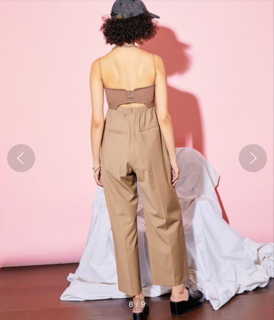 MAISON SPECIAL ニットビスチェオールインワン　グレー　38