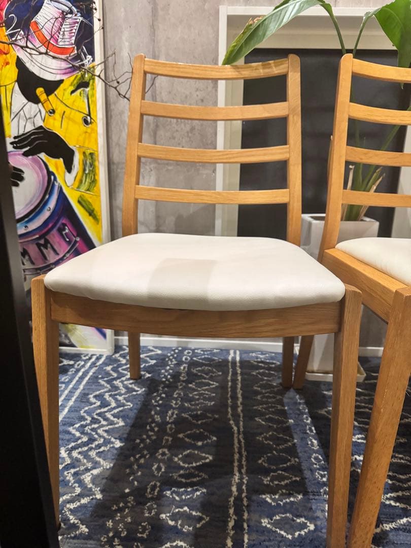 IDC大塚家具 ダイニングチェア シネマ HOC-096 WO 椅子2脚セット