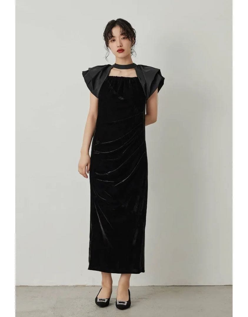 ANDRESD黒のマキシドレス Sサイズ　結婚式　二次会　オケージョンドレス