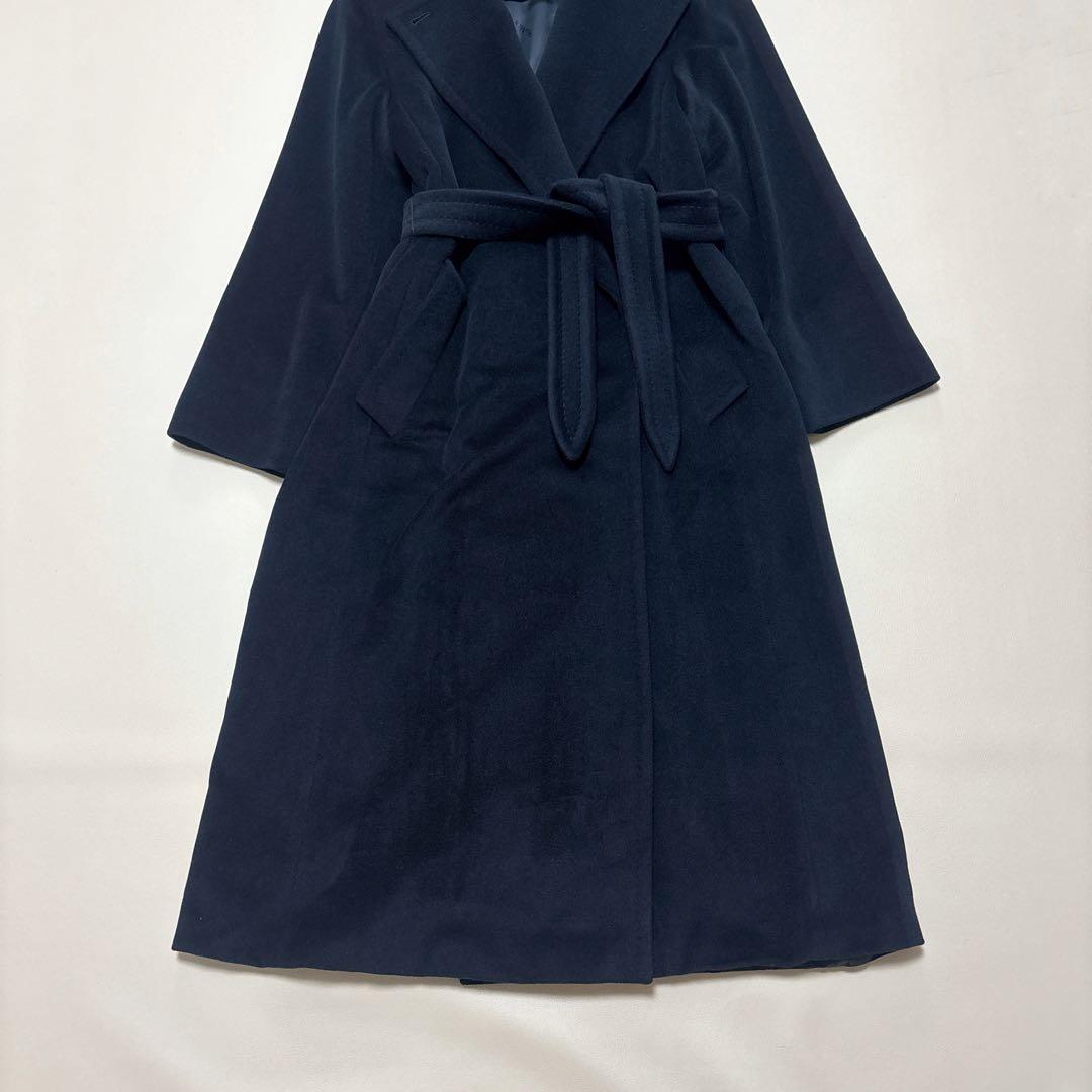 美品✨マックスマーラ ベルテッドロングコート バージンウール アンゴラ 40 L