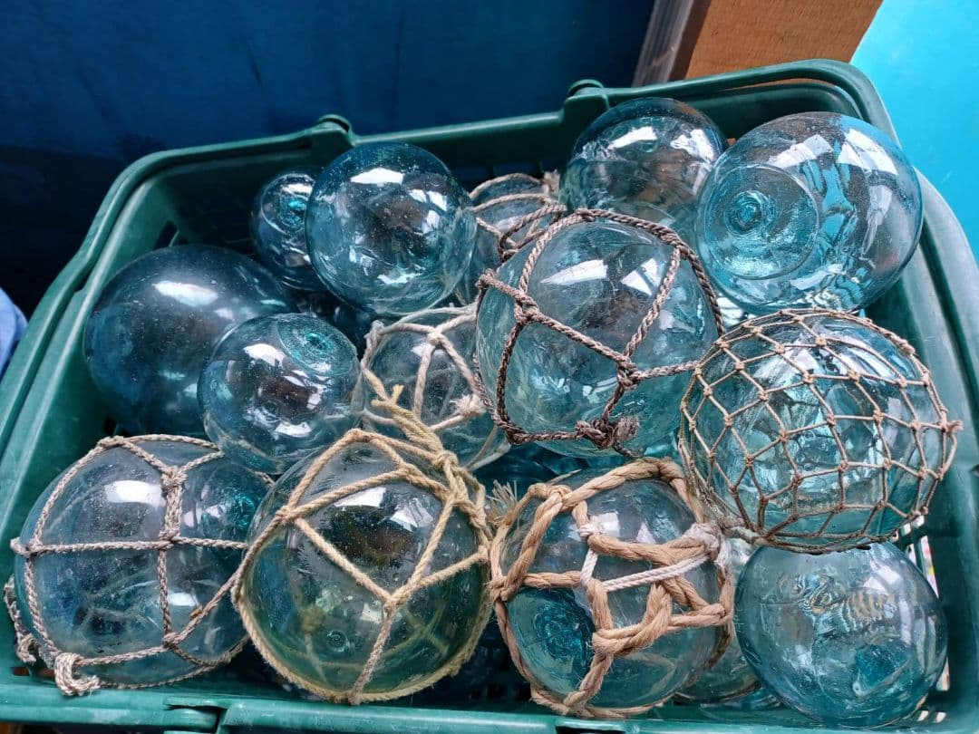 浮玉　ガラス玉　ガラス浮き玉⑥