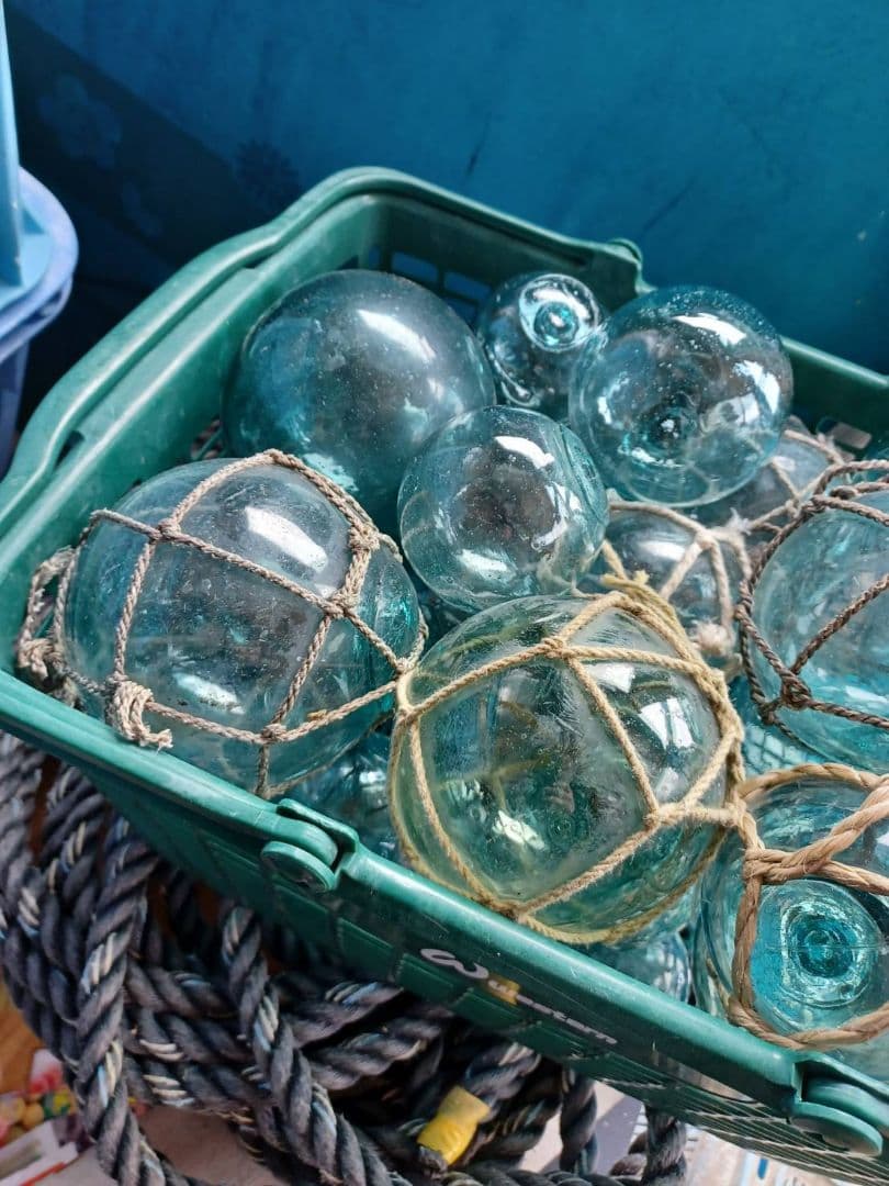 浮玉　ガラス玉　ガラス浮き玉⑥