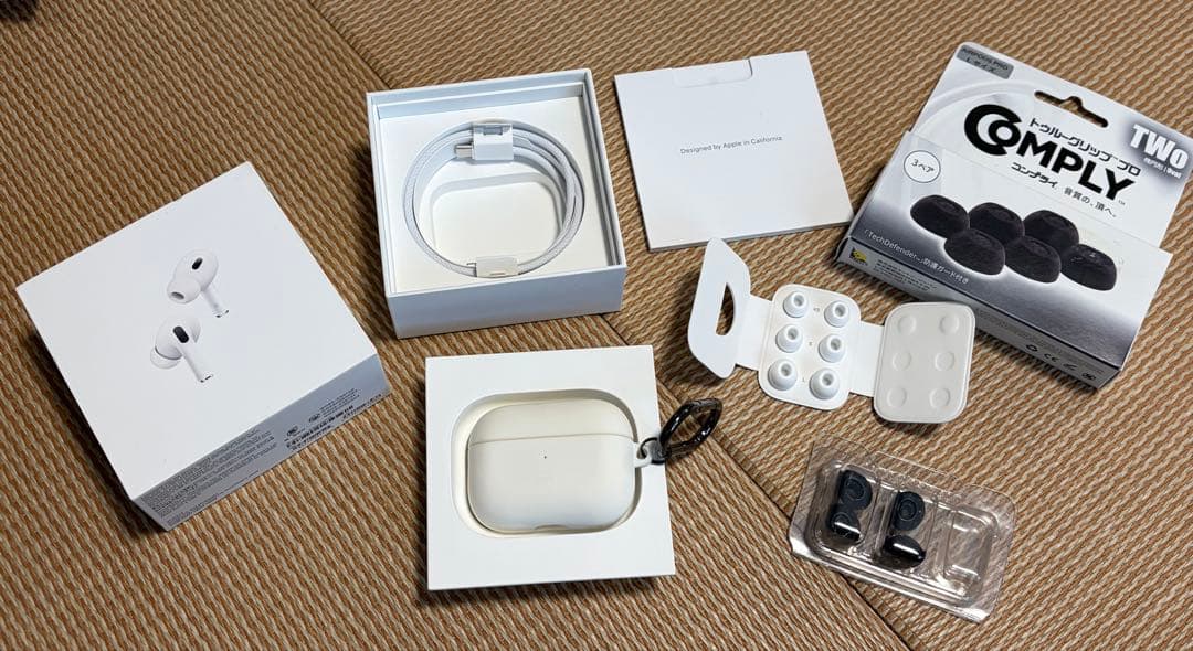 k-k AirPods pro2 本体 ホワイト 付属品付き