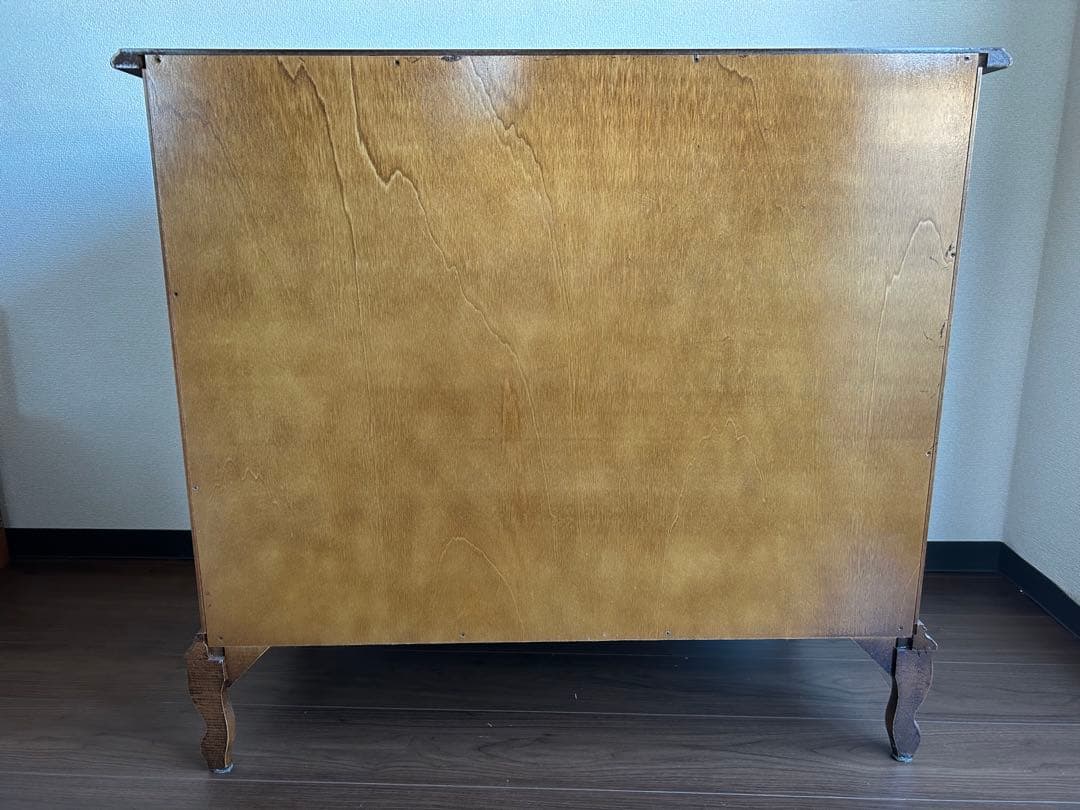 【輸入家具】猫脚 木製 チェスト 4段 茶 アール・ヌーヴォー アンティーク調