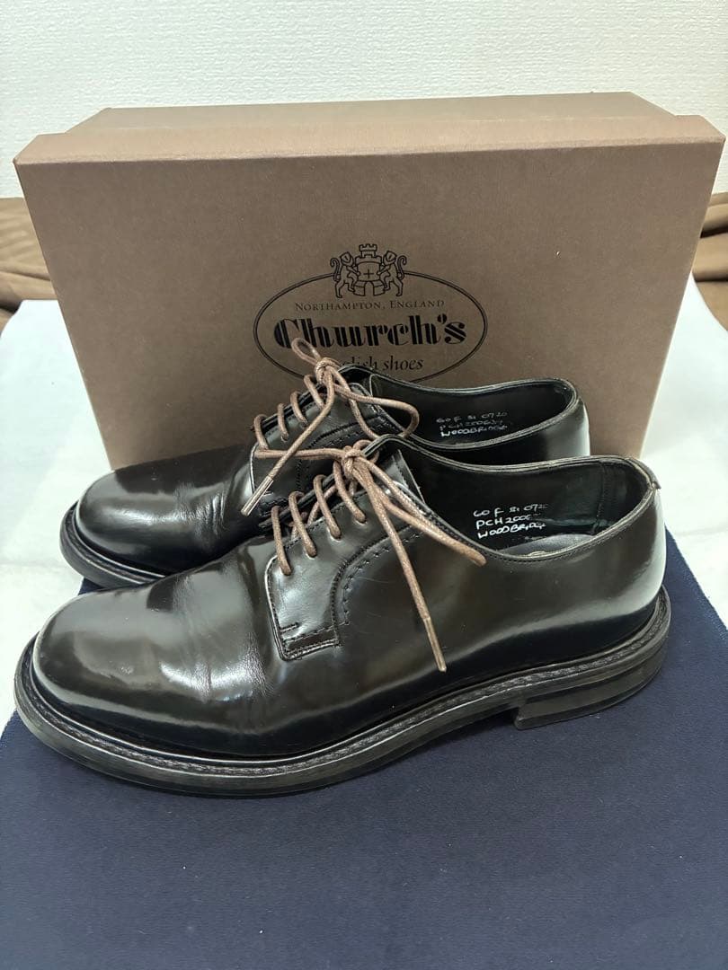 チャーチ　ウッドブリッジ　定価125400円　ポリッシュドバインダーカーフ　箱付