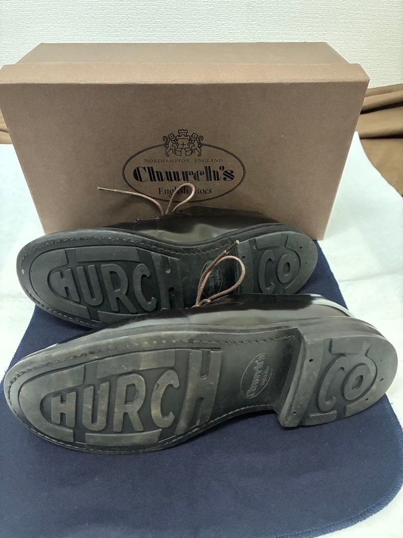 チャーチ　ウッドブリッジ　定価125400円　ポリッシュドバインダーカーフ　箱付