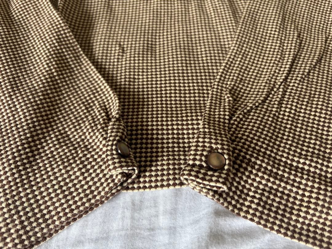 ブッチャープロダクツ　butcher products 千鳥柄　ポロシャツ