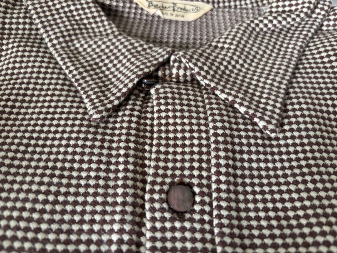 ブッチャープロダクツ　butcher products 千鳥柄　ポロシャツ