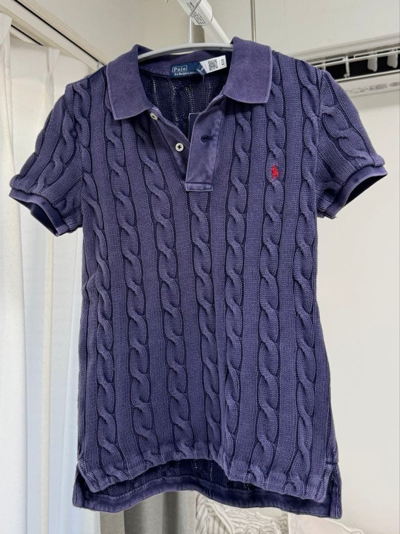 【新品タグ付き‼️】ポロラルフローレン　ケーブルニットポロシャツ