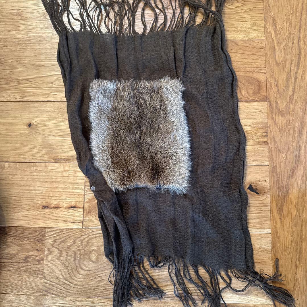 専用eb.a.gos エバゴス ブライドルシリーズ ラビットファー２本編みバッグ