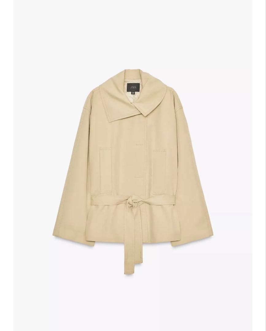 ベルト付きトレンチコート　XS/S