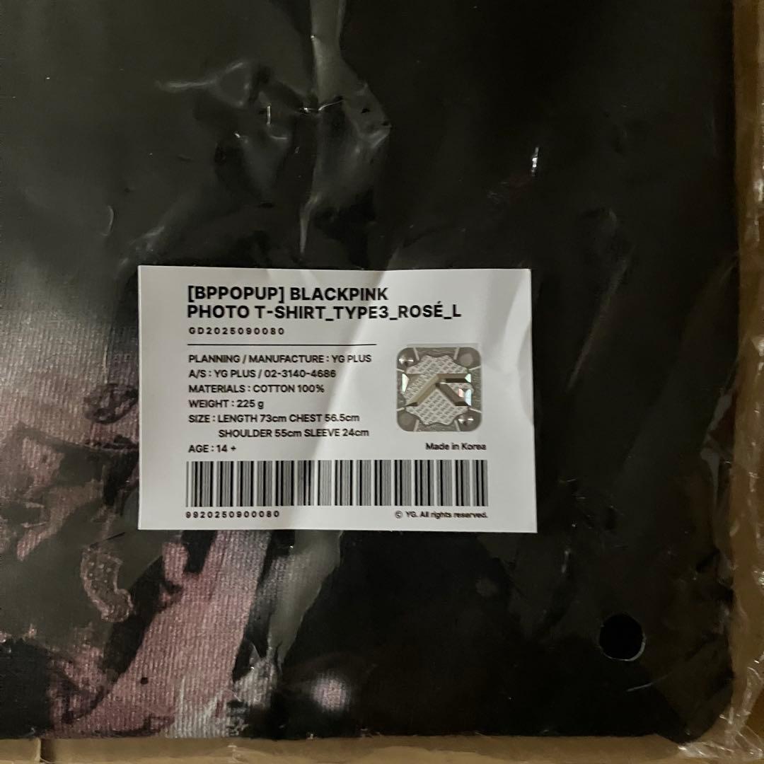 【新品未開封】BLACKPINK PHOTO Tシャツ TYPE3　ロゼ　L