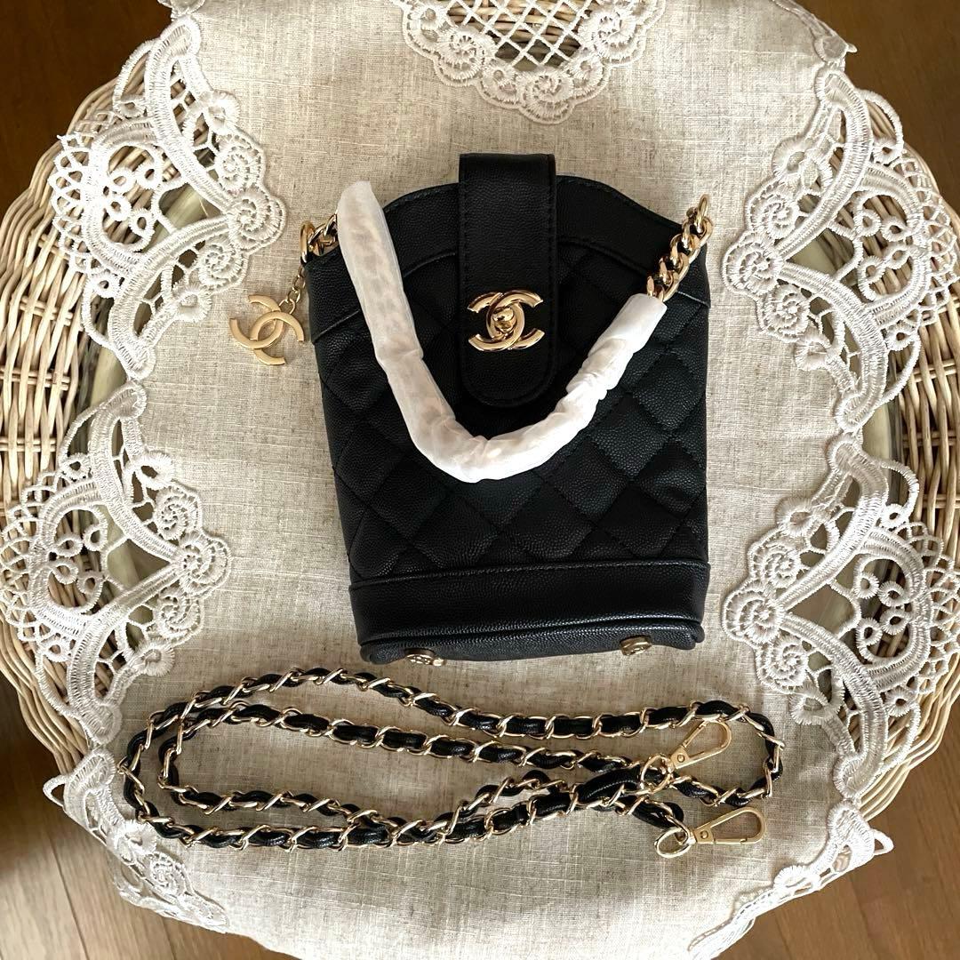 CHANEL ブラック キルティング ミニバッグ　２way ノベルティ
