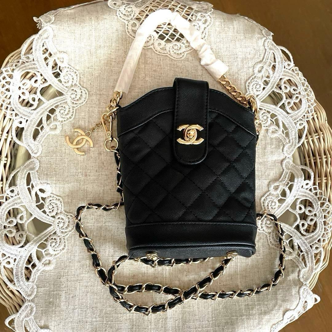 CHANEL ブラック キルティング ミニバッグ　２way ノベルティ