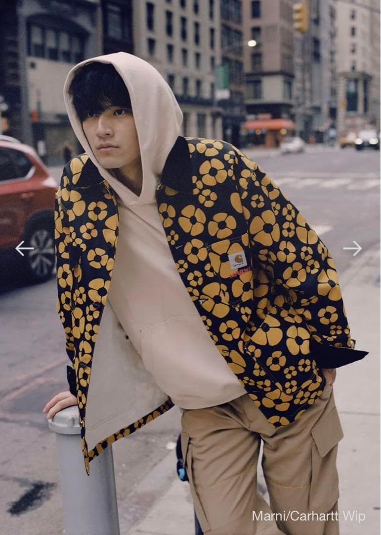 【超限定コラボ/タグ付き】マルニ×カーハートwip★襟コーデュロイ チョアコート