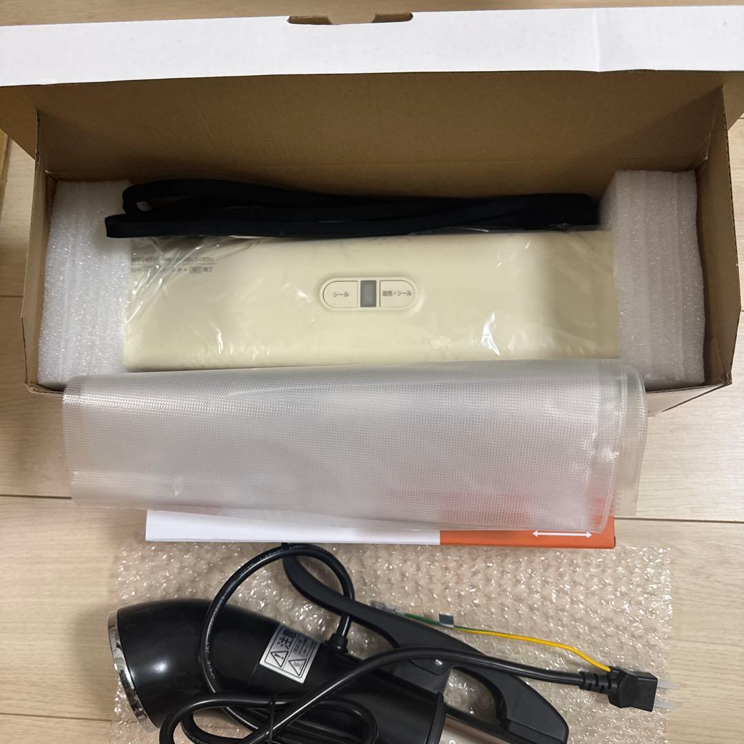 真空保存フードシーラー、専用ロール、低温調理器セット