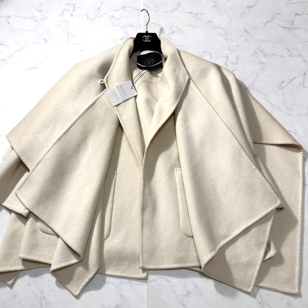 ZARA ZW WOOL COLLECTION ウールケープコート 今期完売品