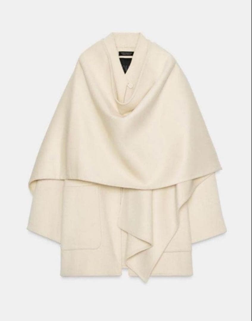 ZARA ZW WOOL COLLECTION ウールケープコート 今期完売品