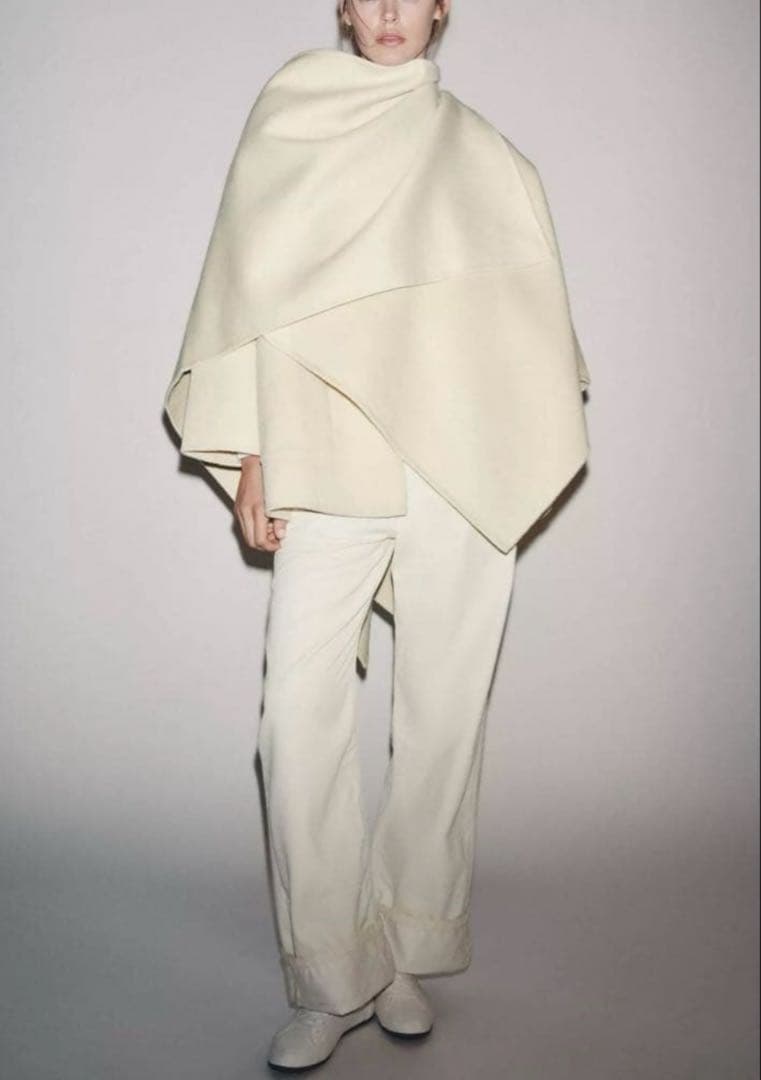 ZARA ZW WOOL COLLECTION ウールケープコート 今期完売品