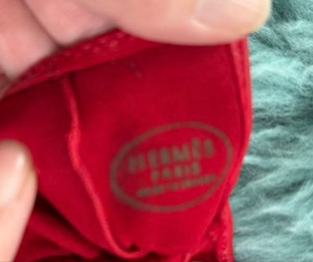 【美品】HERMES 赤いレザー手袋