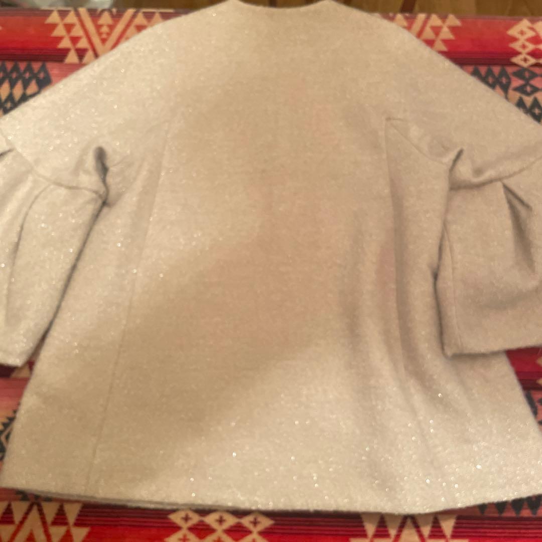 CELFORD ツイードベルスリーブミドルコートピンク