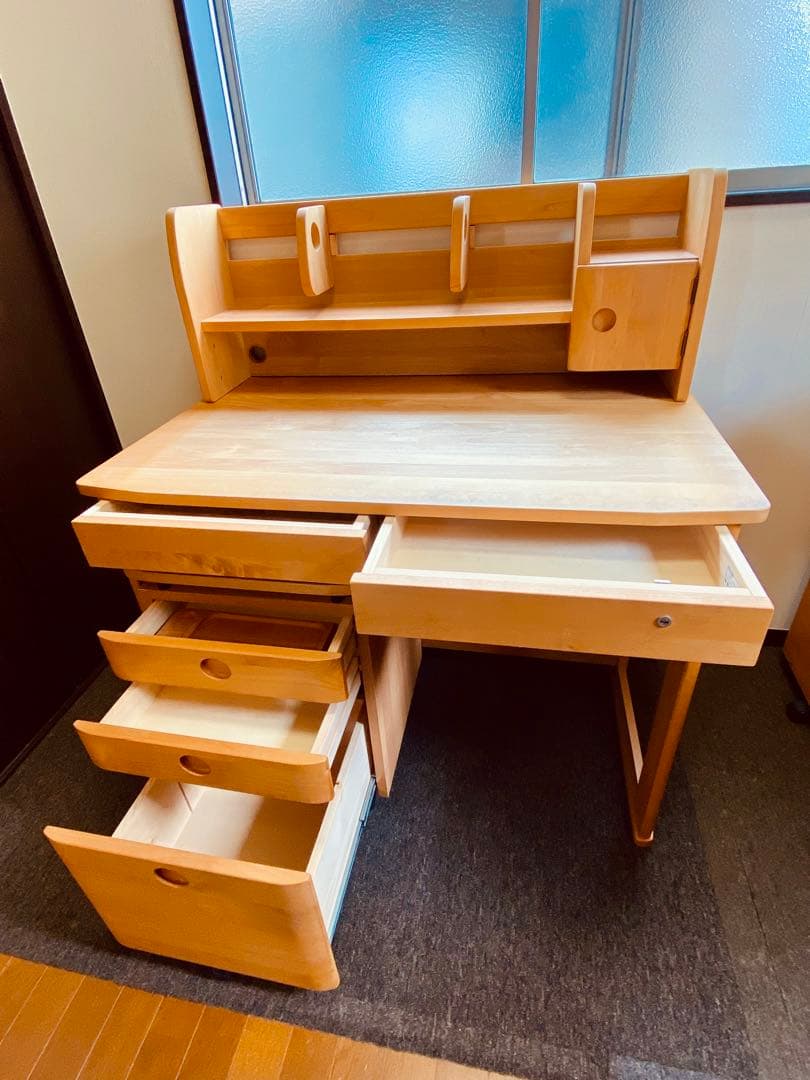 北欧風 天然木 学習机